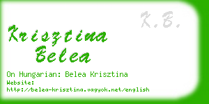 krisztina belea business card